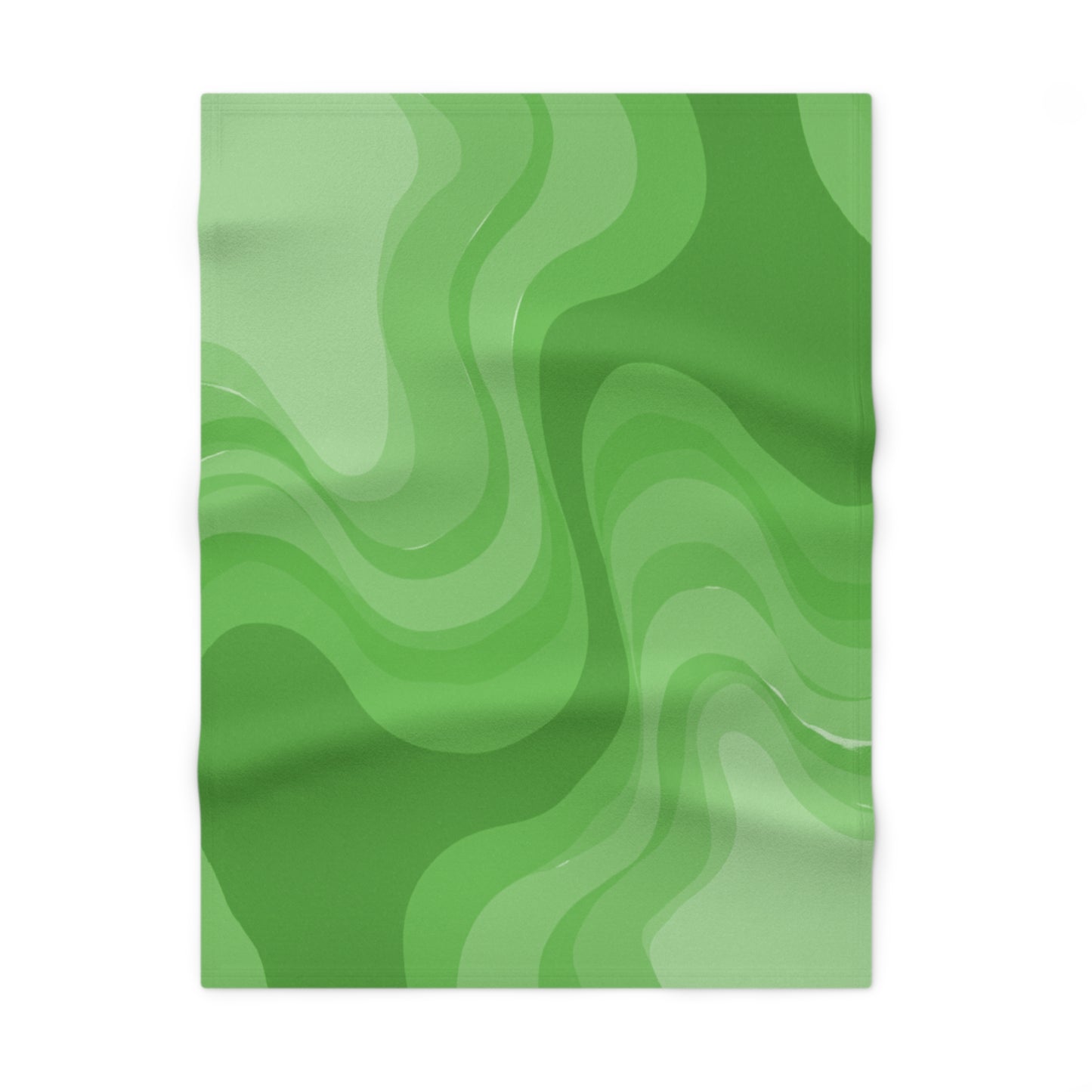 Greenie Meanie Wavey Soft Fleece Baby Blanket, 30" x 40"