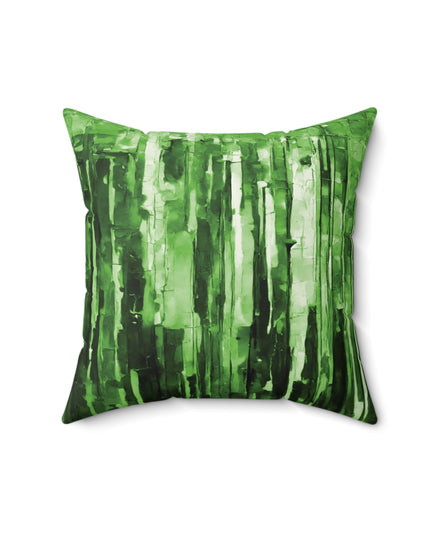 Striped Mint Pastel 16" x 16" Faux Suede Square Pillow