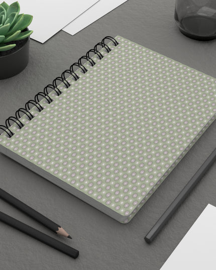 Olive Star-crossed Bodies Spiral Bound Journal, 5" x 7" 150 pages