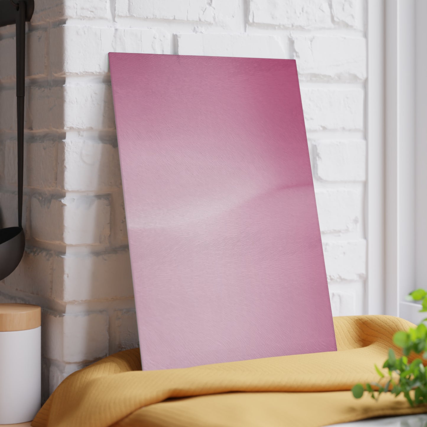 Pink Blush Fade 8" x 11" Glass Cutting Board