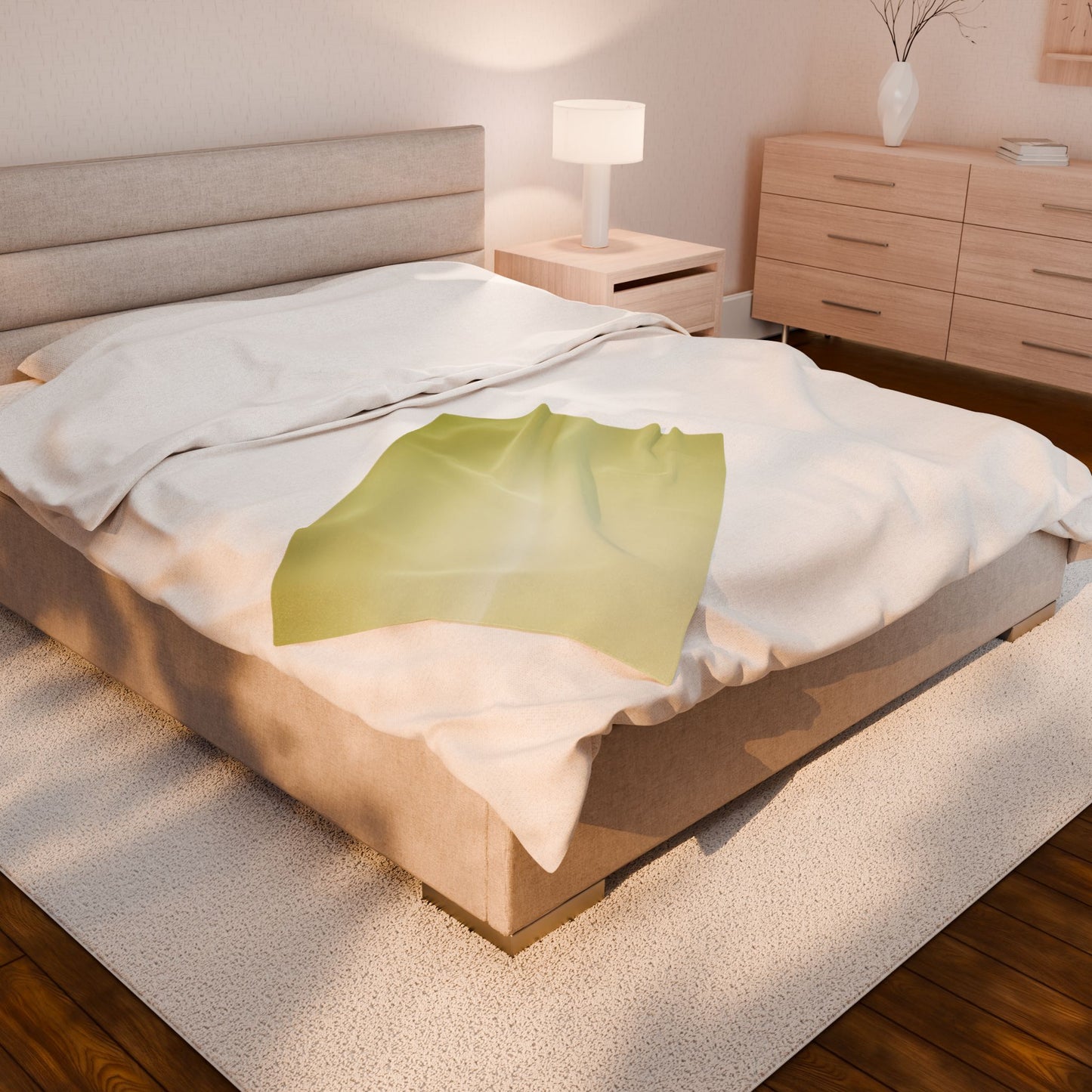 Lemon Fade Velveteen Plush Blanket, 30" x 40"