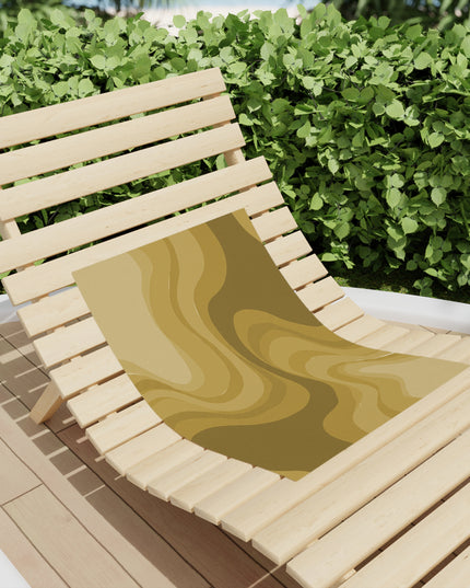 Brown Wavey Beach Towel, 18" x 27"