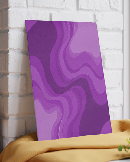 Wavey Purple Wavey 8" x 11" Glass Cutting Board