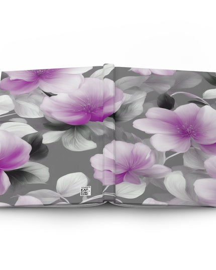 Purple Blossom Floral Bunch Hardcover Journal Matte with 150 lined pages, 5.75" x 8"