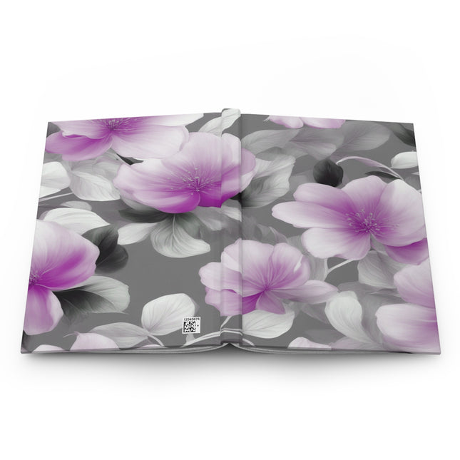 Purple Blossom Floral Bunch Hardcover Journal Matte with 150 lined pages, 5.75" x 8"