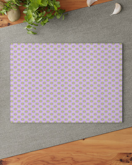 Magenta Star-crossed Bodies Glass Cutting Board,  8" x 11"
