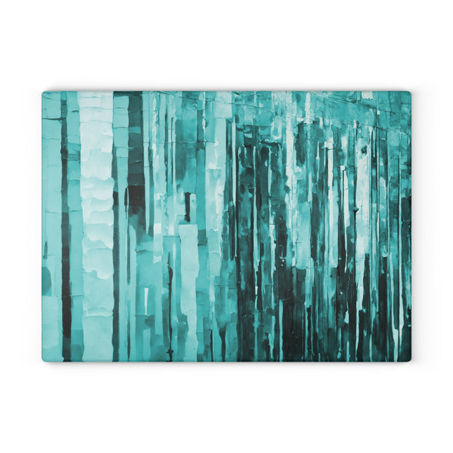 Striped Tif 11" x 15" Glass Cutting Board