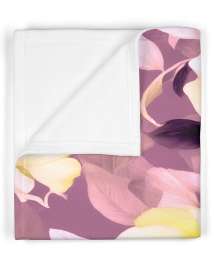 Lemon Blossom Floral Bunch Soft Fleece Baby Blanket, 30" x 40"