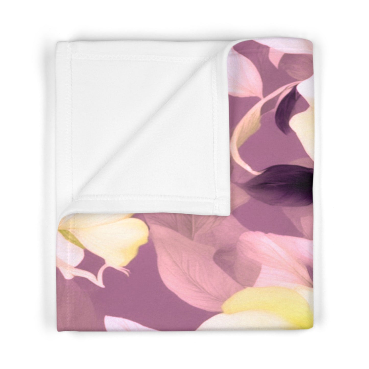 Lemon Blossom Floral Bunch Soft Fleece Baby Blanket, 30" x 40"