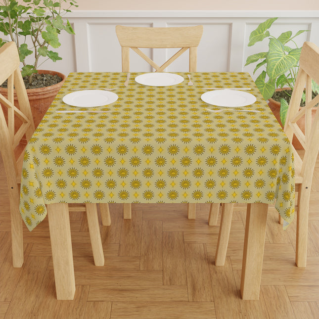 Lemongrass Star-crossed Bodies Tablecloth, 55" x 55"