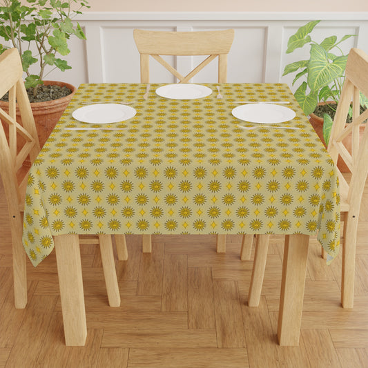 Lemongrass Star-crossed Bodies Tablecloth, 55" x 55"