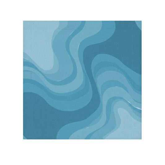 Sky Blue Wavey 13" x 13" Face Towel