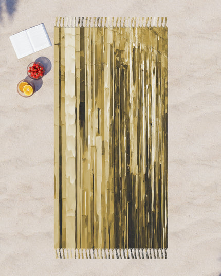 Striped Light Brown 38" × 81" Boho Beach Cloth