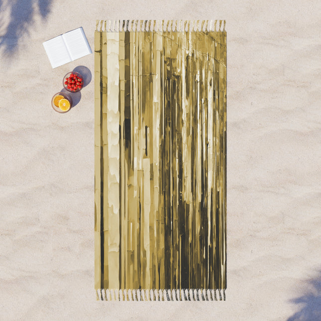 Striped Light Brown 38" × 81" Boho Beach Cloth