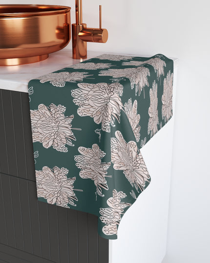 Soft White Floral Butterflies Hand Towel, 16" x 28"