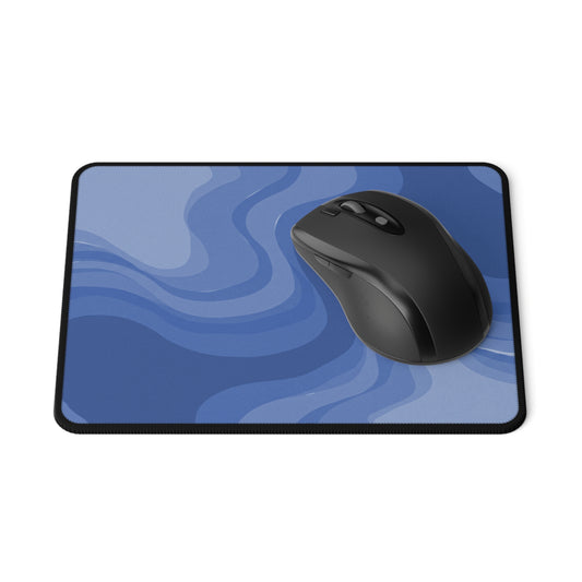Deep Blue Wavey Non-Slip Gaming Mouse Pad, 9.5" X 8" Rectangle