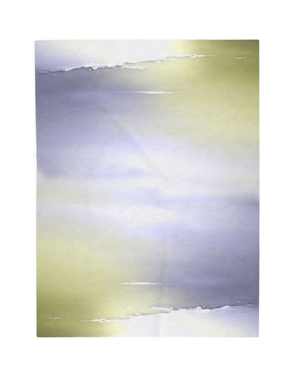 Lavender Sea Golden Fog Velveteen Plush Blanket, 30" x 40"