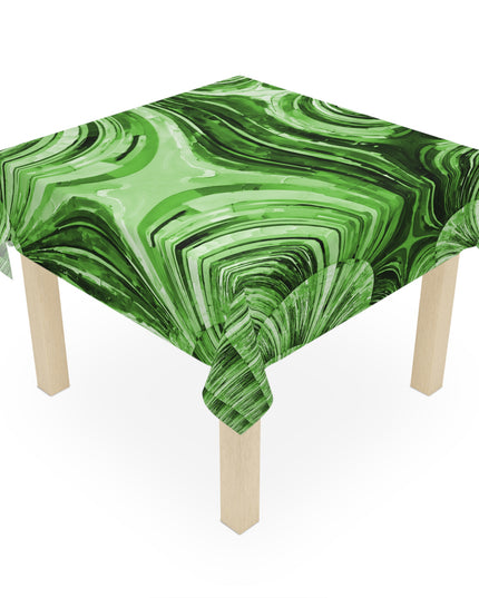 Uzi Spiral Mint Pastel Tablecloth, 55" x 55"