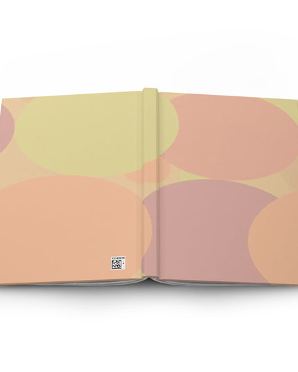 Pastel Hot Peach Patches 5.75" x 8" Hardcover Journal Matte with 150 lined pages