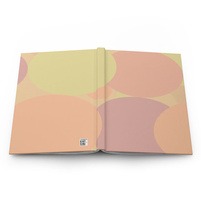 Pastel Hot Peach Patches 5.75" x 8" Hardcover Journal Matte with 150 lined pages