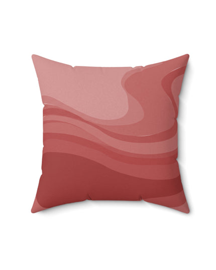 Power Red Wavey 16" x 16" Faux Suede Square Pillow