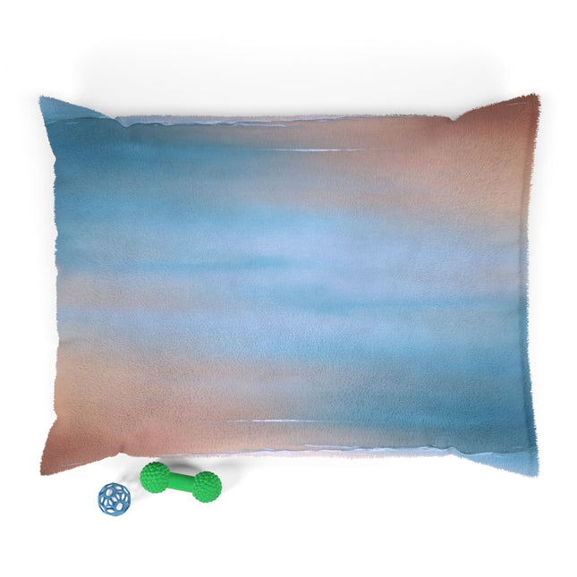 Blue Sea Peach Fog 40" × 30" Pet Bed
