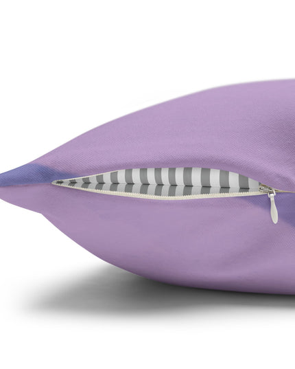Pastel Purple Family Patches Spun Polyester Square Pillowcase, 14" x 14"