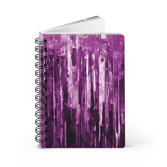 Striped Powder Lavender Spiral Bound Journal, 5" x 7" 150 pages