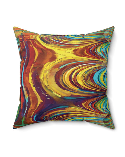 Uzi Spiral Alpha Faux Suede Square Pillow, 18" x 18"
