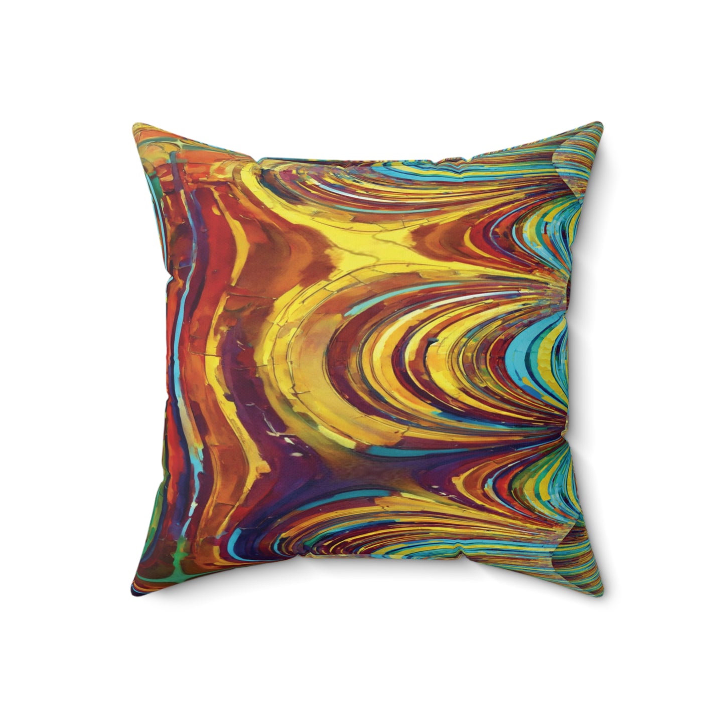 Uzi Spiral Alpha Faux Suede Square Pillow, 18" x 18"