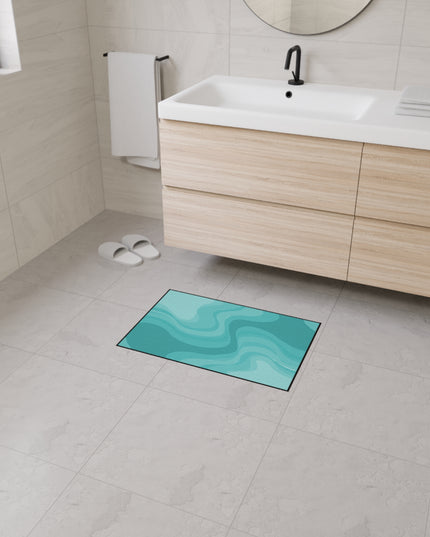 Tif Green Wavey 18" x 27" Heavy Duty Floor Mat