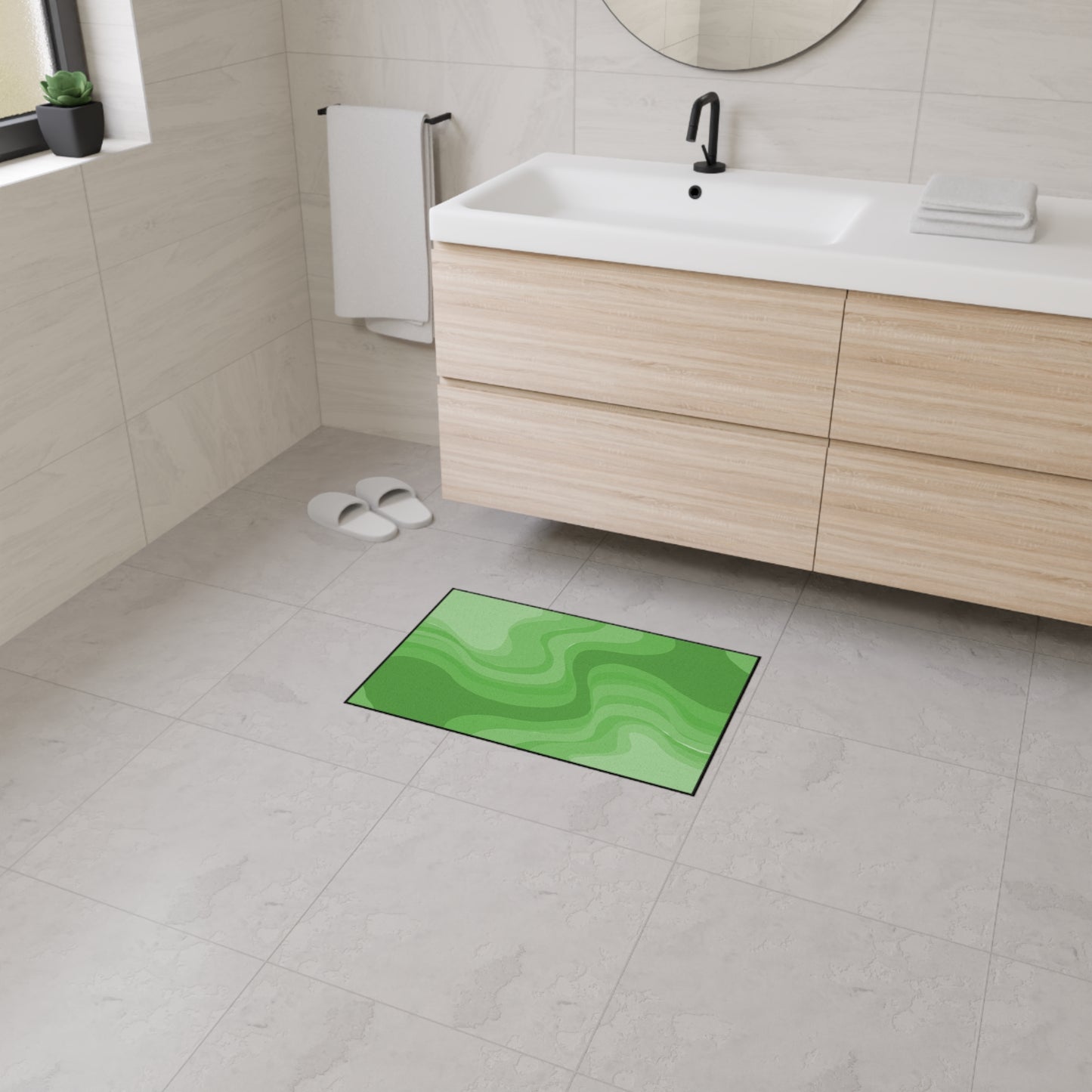 Greenie Meanie Wavey 18" x 27" Heavy Duty Floor Mat