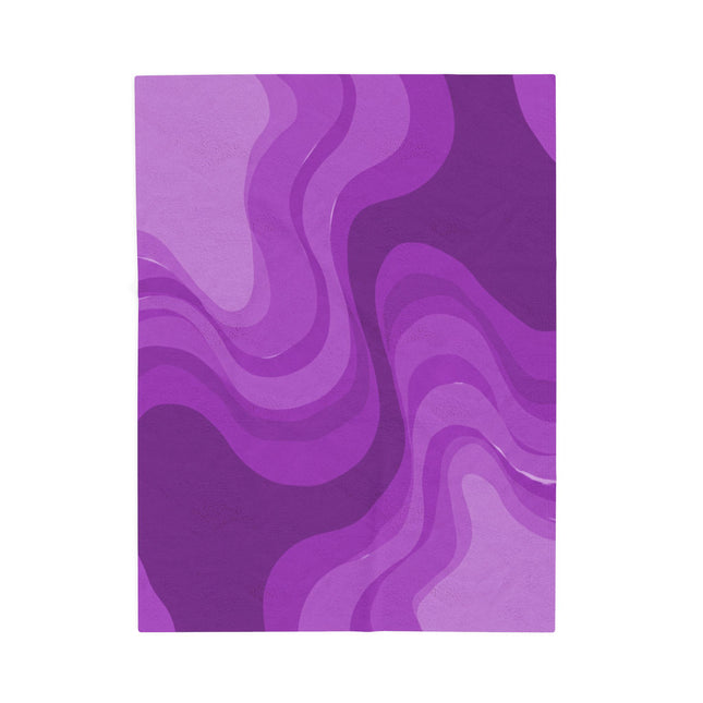 Wavey Purple Wavey Velveteen Plush Blanket, 30" x 40"