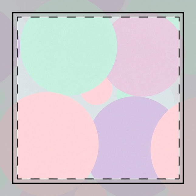 Pastel Peach and Soft Green Patches Poly Twill Napkin, 10" x 10"