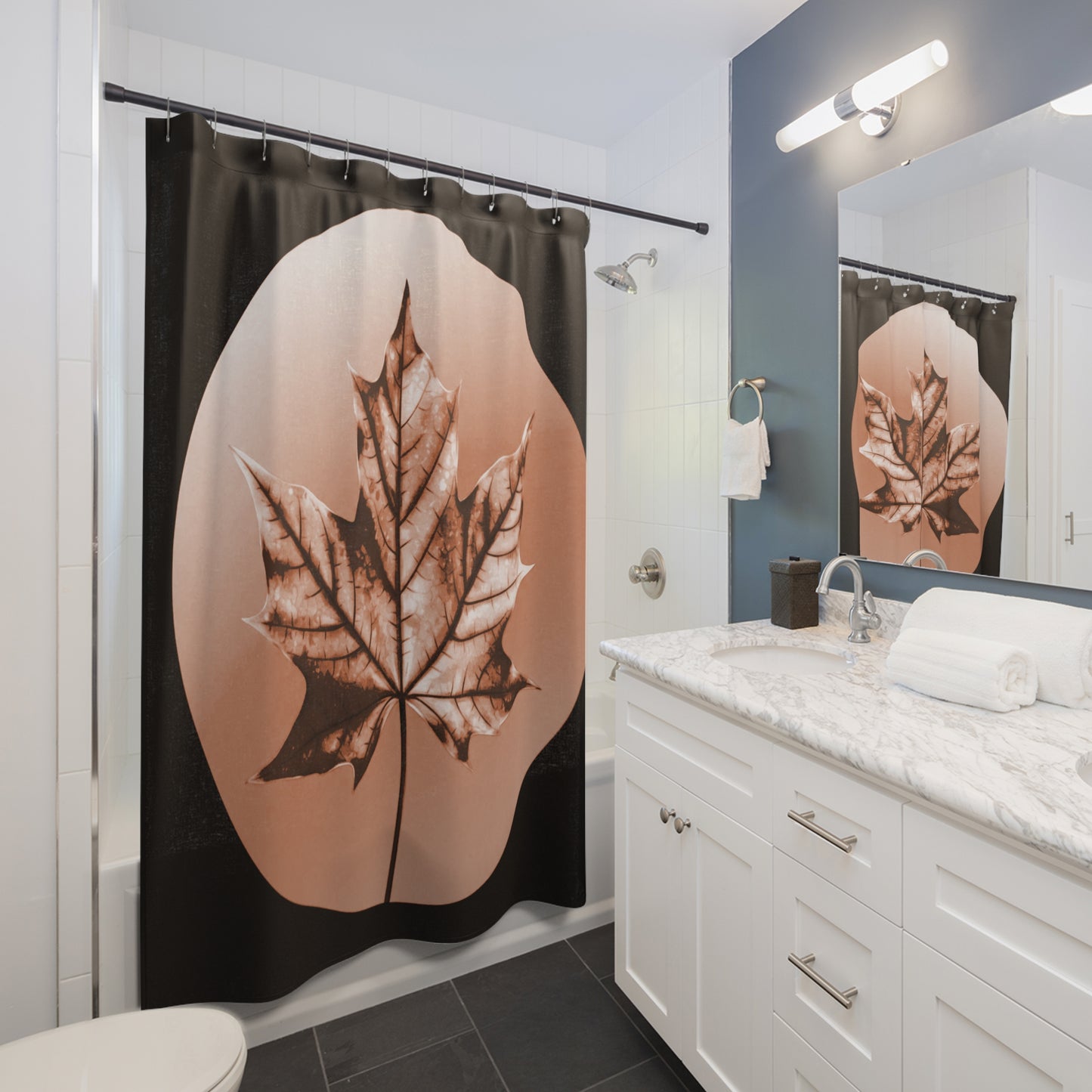 Soft Maple Leaf Shower Curtains, 71" x 74"