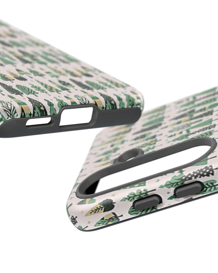 Mini Vintage Green Trees Samsung Galaxy S25 Tough Cases