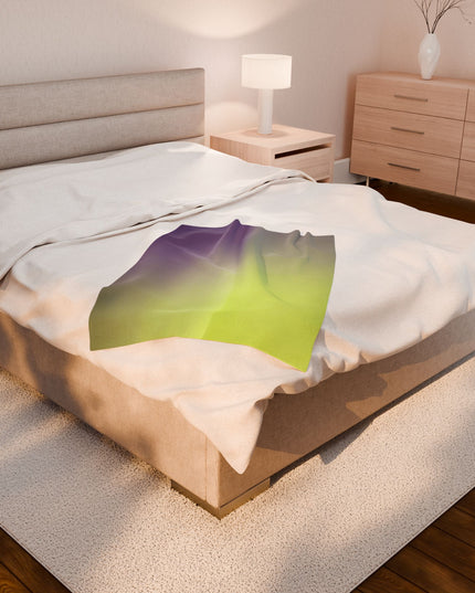 Purple Golden Fade Velveteen Plush Blanket, 30" x 40"
