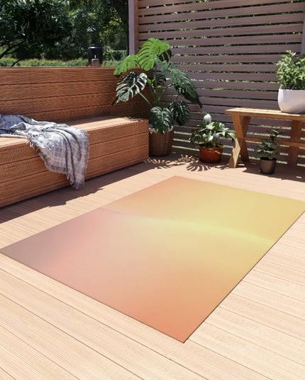 Hot Peach Fade Outdoor Rug, 36" x 60"