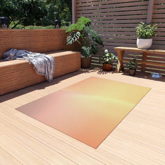 Hot Peach Fade Outdoor Rug, 36" x 60"