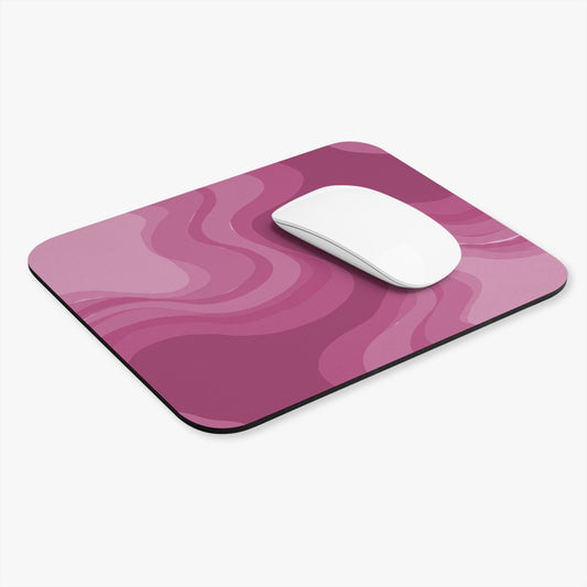 Pinky Mauve Wavey Mouse Pad, 9" x 8" Rectangle