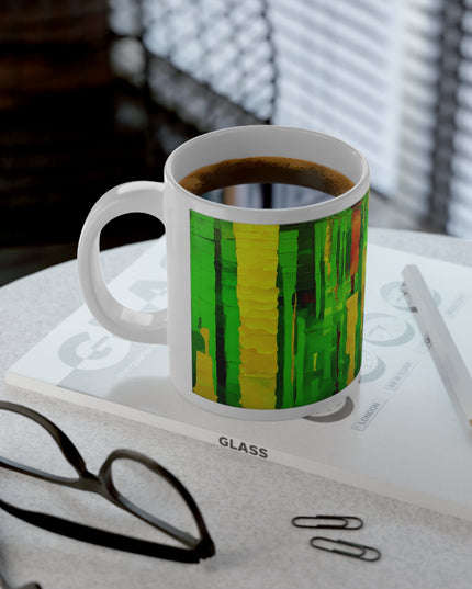 Striped Beta 20 oz White Glossy Jumbo Mug