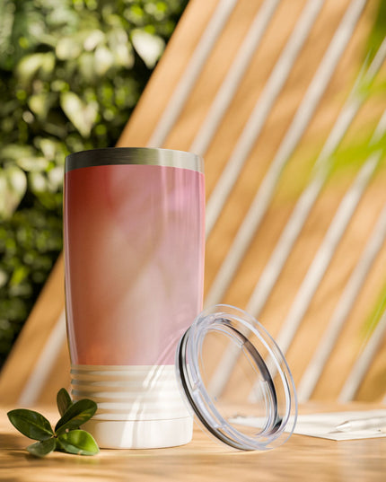 Pink Blush Fade Ringneck Tumbler, 20oz in white
