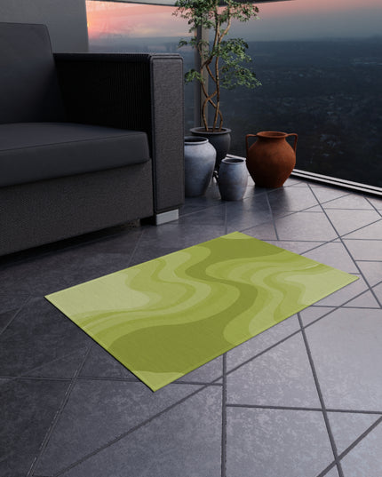 Lemon Wavey 24" x 36" Outdoor Rug