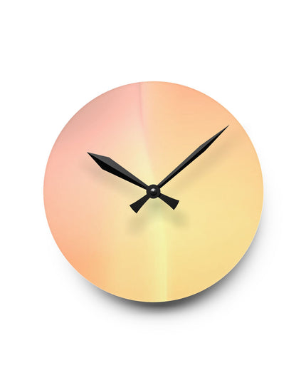 Hot Peach Fade Acrylic Round Wall Clock, 8" x 8"