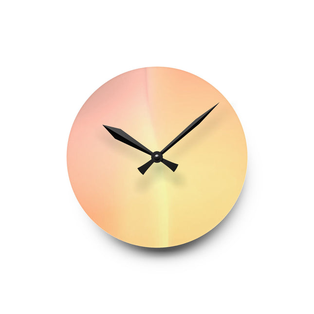 Hot Peach Fade Acrylic Round Wall Clock, 8" x 8"