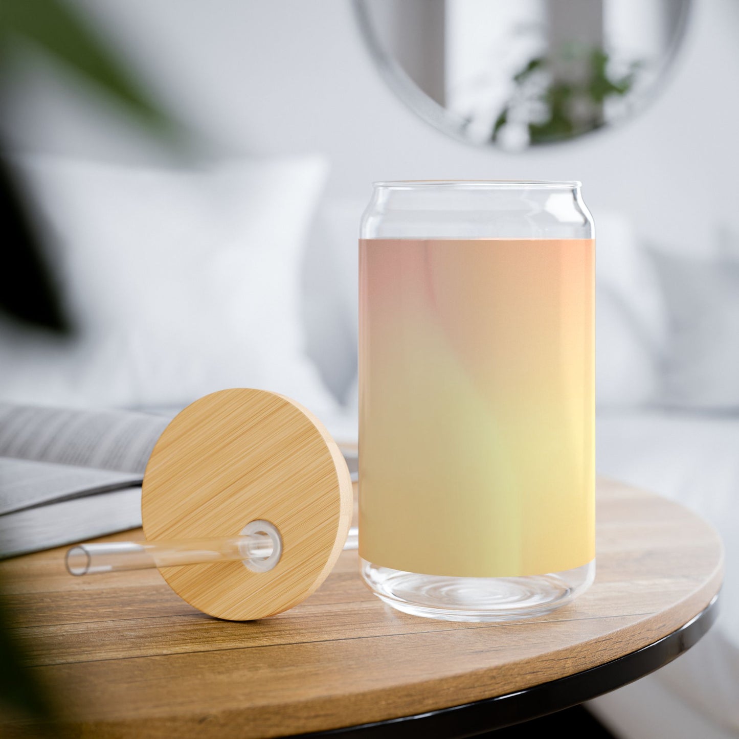 Hot Peach Fade Sipper Glass, 16oz