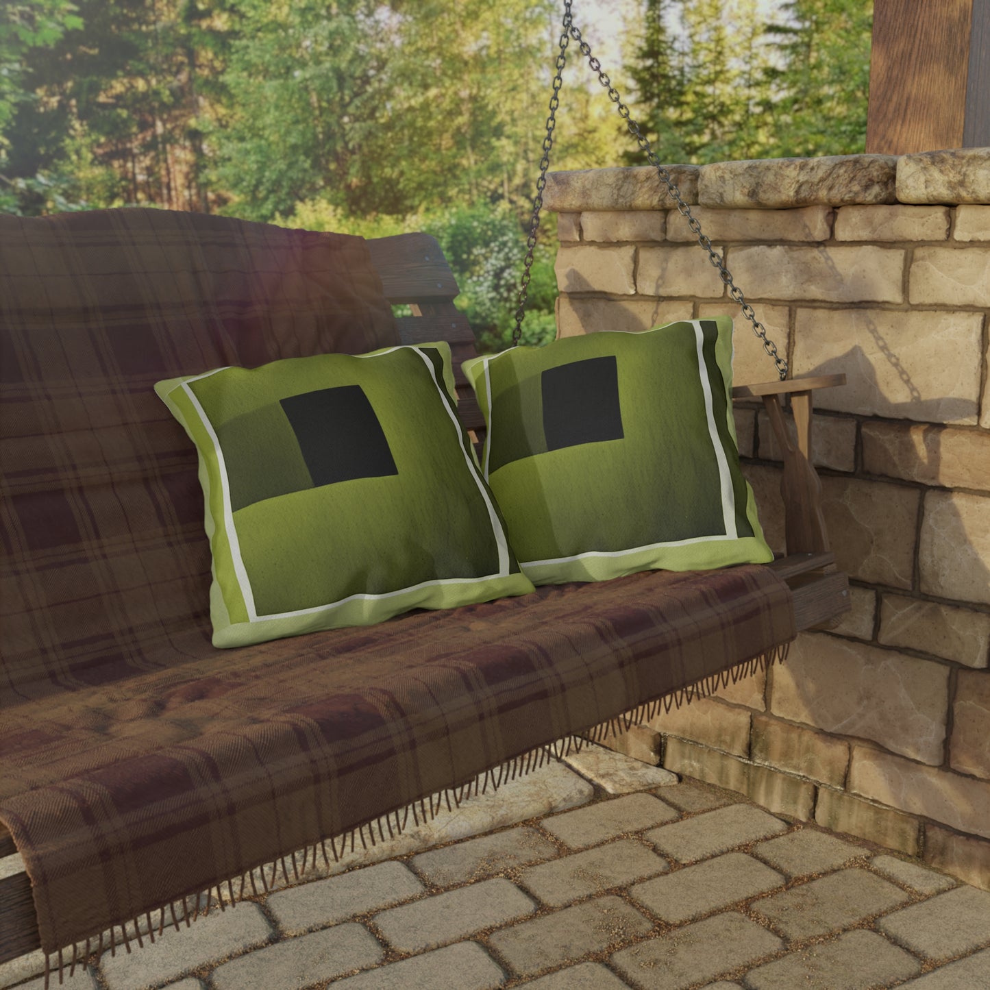 Lemongrass Shadow 18" x 18" Outdoor Pillow