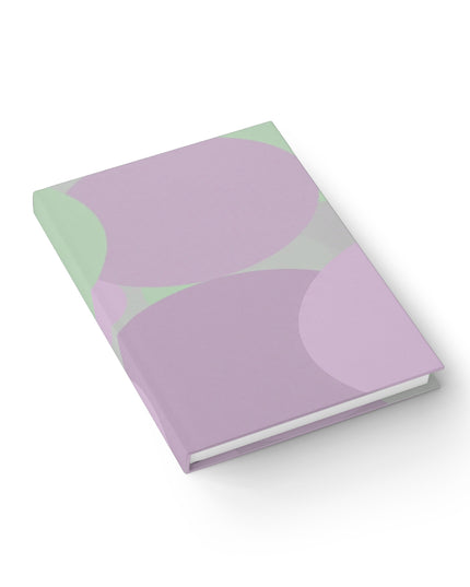 Pastel Lavender Purple and Soft Green Patches 5" x 7" Journal - 128 Ruled Line pages