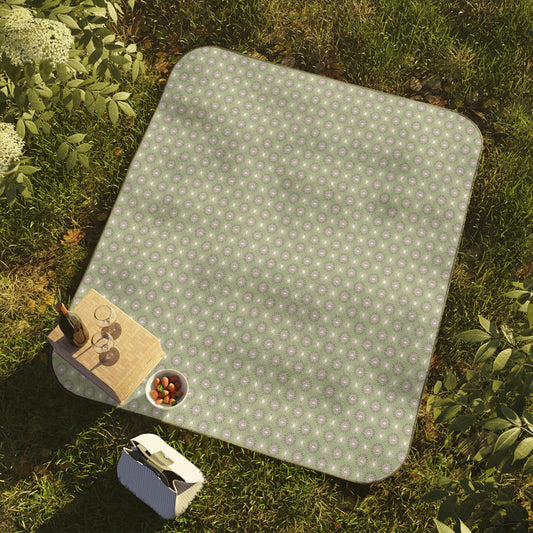 Olive Star-crossed Bodies Picnic Blanket, 61" × 51"