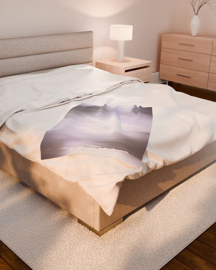 Sephia Sea Dark Fog Velveteen Plush Blanket, 30" x 40"